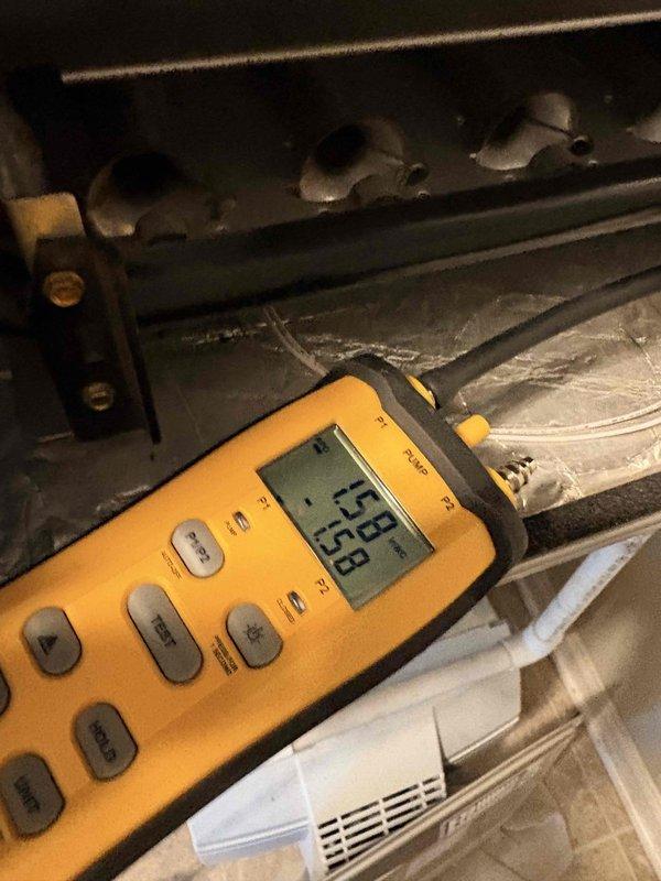 Responded to no heat call and found system showing 52.8°F at the furnace. Verified ecobee thermostat was only reading 57°F while set to hold at 70°F with 44% battery remaining. Diagnosed and repaired heating system, restoring proper operation.