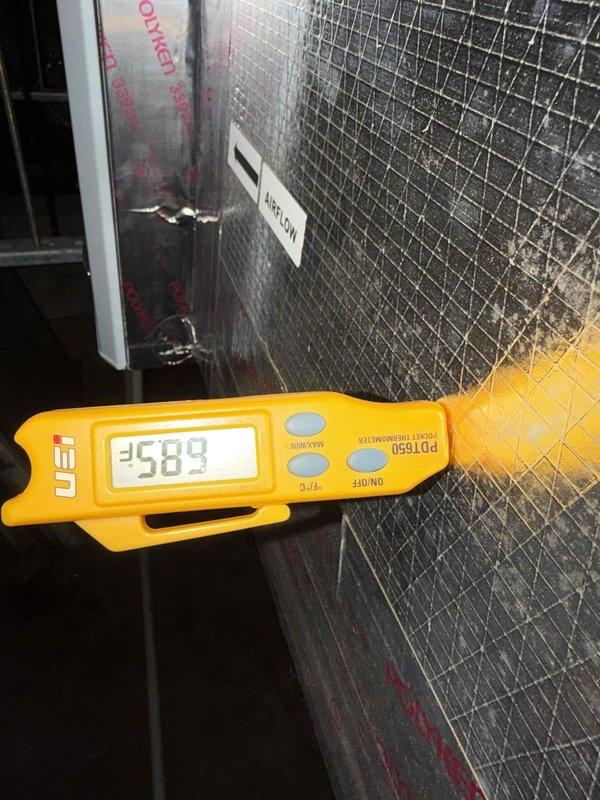 Completed furnace tune-up service on two systems. Performed temperature diagnostics on ductwork, recording supply air temperature at 75.2°F and equipment surface temperature at 589°F. Inspected ductwork in crawl space accessible from basement as requested by customer.