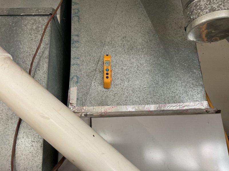 Performed scheduled furnace tune-up service, which included diagnostic testing showing temperature reading of 20.5°C. Inspected combustion assembly, electrical connections, and ventilation components. Customer advised they do not require filter replacement at this time.