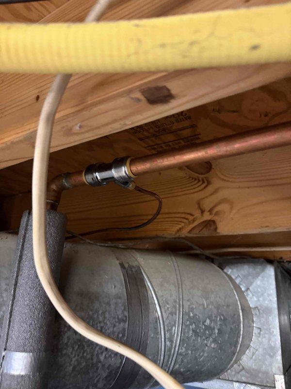 Responded to customer complaint of non-functioning humidifier. Performed diagnostic inspection of HVAC system, examining ductwork in the crawlspace/basement area and checking water heater connections. Identified issues with the humidifier system and advised customer on necessary repairs.