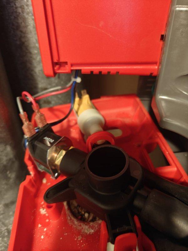Diagnosed and replaced the failed condensate pump on the customer's HVAC system. The original unit showed significant mineral buildup and electrical component deterioration. After installation of the new pump, verified proper operation through the control panel and ensured the system was functioning correctly with no leaks or electrical issues.