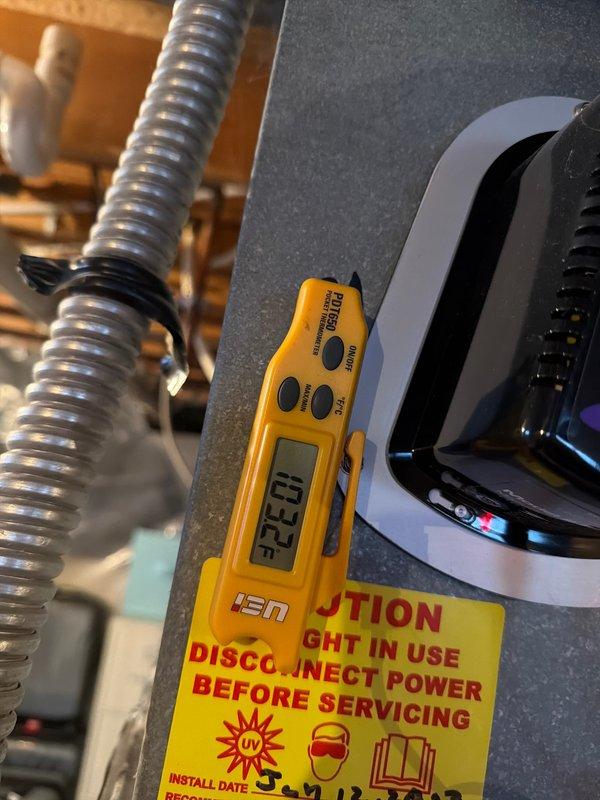 Performed annual heating system maintenance including voltage testing (reading 22.9V) and inspection of filter. Verified electrical connections and safety controls were functioning properly. Replaced air filter which showed normal accumulation of dust and debris.