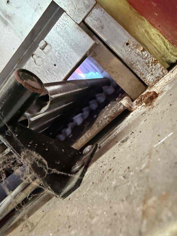 Performed annual heating maintenance on system. Inspected gas valve and pressure regulator, confirming proper operation. Observed clean, blue flame pattern during combustion test, indicating efficient operation with no signs of flame rollout or delayed ignition.