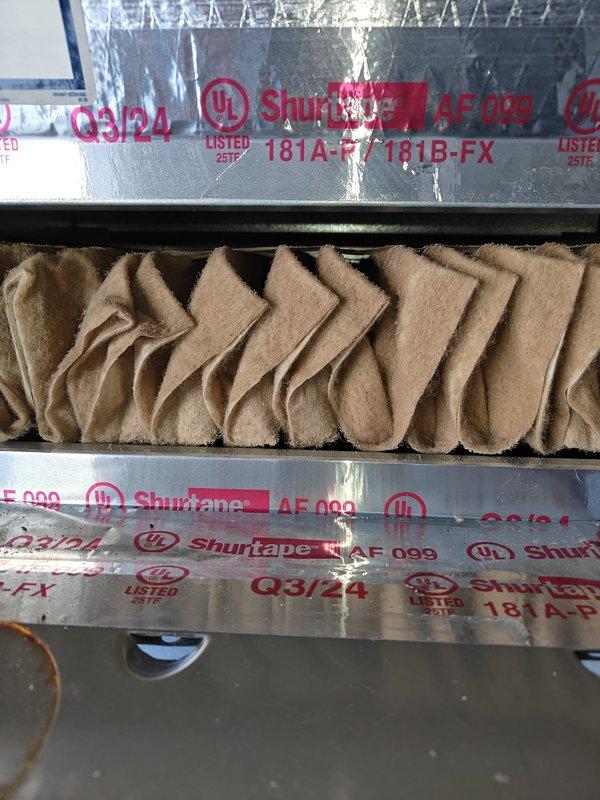 Performed heating maintenance on system including filter inspection and replacement. Conducted electrical testing with clamp meter showing 0.3 Amps AC draw, confirming proper electrical operation. All components verified functional with system operating within manufacturer specifications.