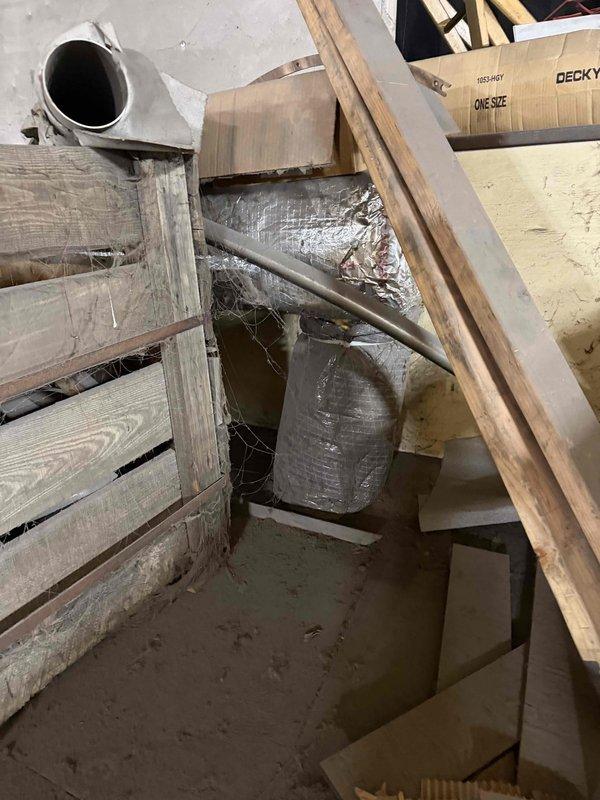 Completed quoted repair work on commercial HVAC system with extensive ductwork. Serviced insulated metal ducts in utility space, addressing issues with deteriorated insulation and compromised connections. Customer has been notified that their requested part is currently stored in our facility, and they will receive an ETA/lead time call regarding installation scheduling.