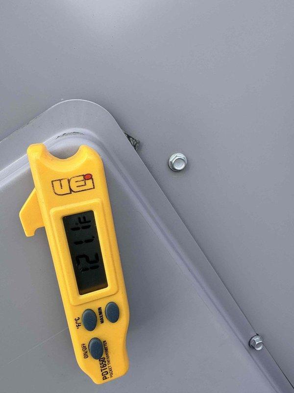 Completed quoted repairs on commercial HVAC equipment as specified in the work order. Temperature measurements were taken using UEi and PDT650 digital thermometers to verify proper system operation, with readings of 22.8°F and 68.3°F respectively. All repairs were successfully completed and photographic documentation was captured for service records.