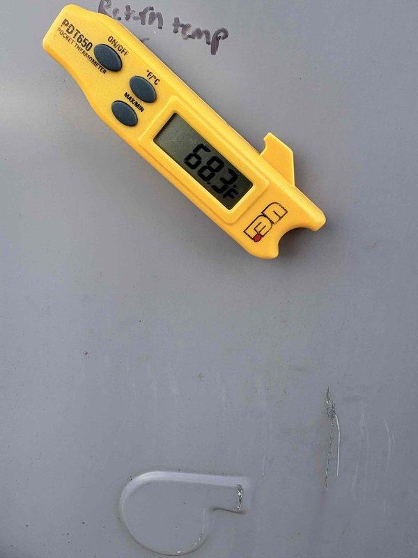 Completed quoted repairs on commercial HVAC equipment as specified in the work order. Temperature measurements were taken using UEi and PDT650 digital thermometers to verify proper system operation, with readings of 22.8°F and 68.3°F respectively. All repairs were successfully completed and photographic documentation was captured for service records.