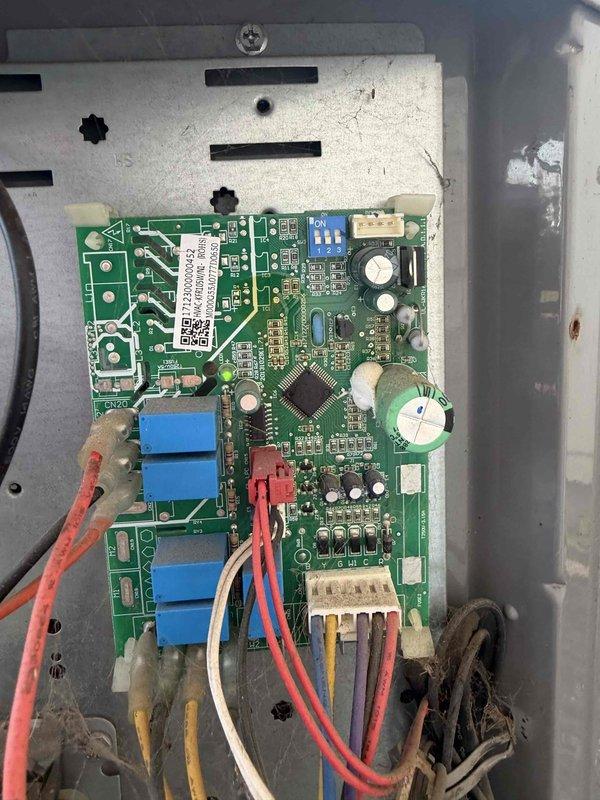 Responded to emergency service call for furnace with customer-reported burning smell and visible melted wiring. Inspection revealed accumulated dust and debris in electrical control panel with signs of overheating on wire connections. Examined control board showing heat damage to components and connections; replaced damaged wiring and control board to restore safe operation.