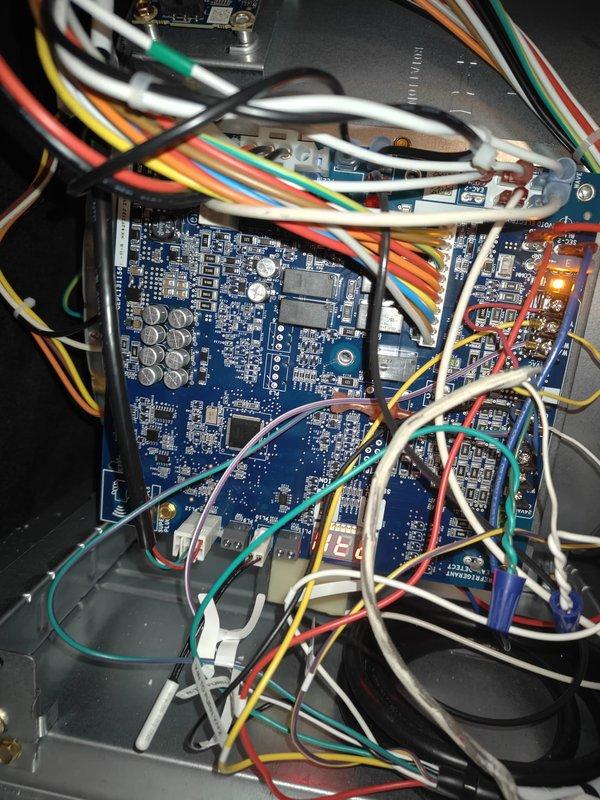 Performed first heating maintenance service on system. Inspected ductwork and damper control mechanism. Examined control board circuitry, connections, and digital display for proper operation. Customer requested filter to be provided on next visit.