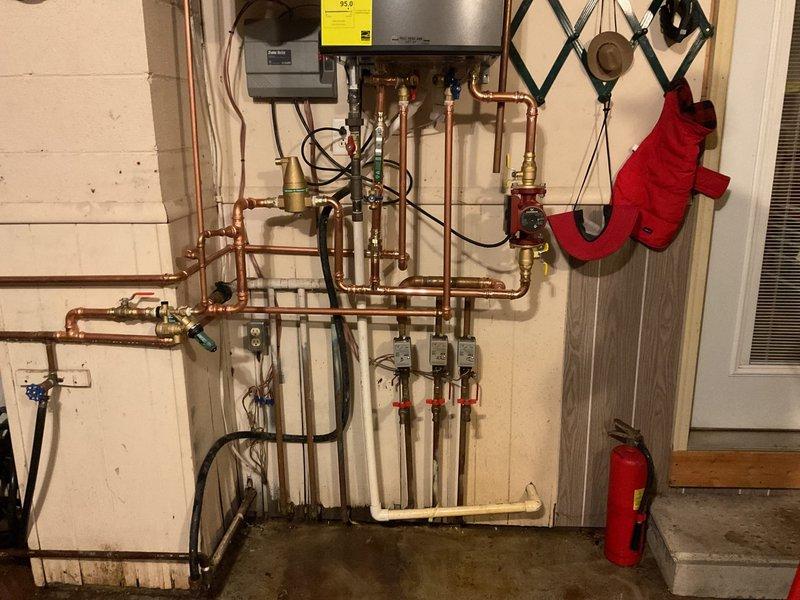 Successfully installed a new Lochinvar Combi-boiler with connections to existing supply/return lines, domestic water, PVC intake/exhaust, drain line, electrical, and thermostat. Installation included new air separator, circulating pump, filter, and protector fluid along with an easy valve kit to complete the comprehensive boiler system upgrade.