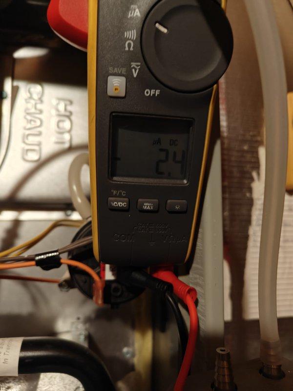 Performed annual heating maintenance on furnace system equipped with Aprilaire #310 filter. Conducted electrical testing with UEi EM201B digital meter, confirming proper voltage readings of 14.36V and 24V across system components. Equipment is now operating within manufacturer specifications for the 2025 maintenance cycle.