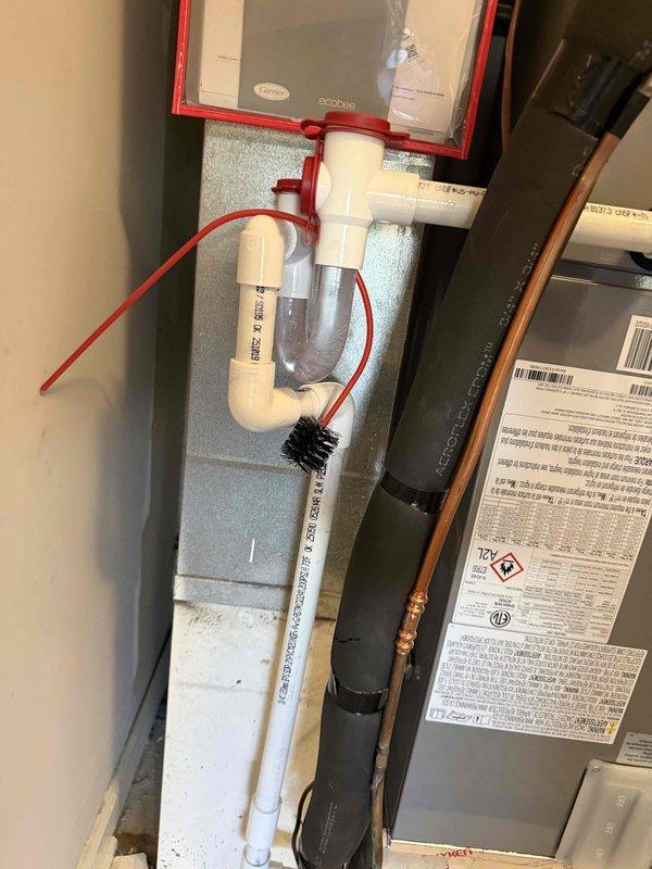 Responded to callback for thermostat operation issues and condensate drain concerns. Provided detailed thermostat training to customer who requested specific temperature control instructions. Corrected improper condensate drain installation that was causing leakage, and performed comprehensive inspection of system wiring to ensure proper connections and functionality.