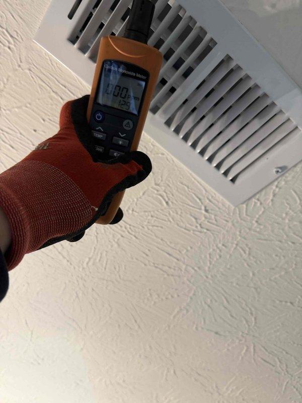 Performed comprehensive heating tune-up for new maintenance plan customer. Inspected furnace wiring connections and components for proper operation. Conducted carbon monoxide testing at supply register to verify safe operation and proper combustion.