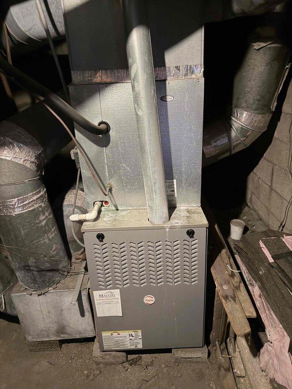 Responded to service call for Ecobee thermostat displaying blank screen in sanctuary while HVAC system continued running in cooling mode. Inspected thermostat wiring connections and verified proper terminal assignments including Rc, C, G, Y1, Y2, W1, and W2 circuits. Diagnosed power supply issue to thermostat, tested voltage at C-wire common terminal, and confirmed furnace control board functionality. Restored proper power delivery to thermostat, re-established communication between thermostat and HVAC equipment, and verified system operation in all modes including heating and cooling cycles.