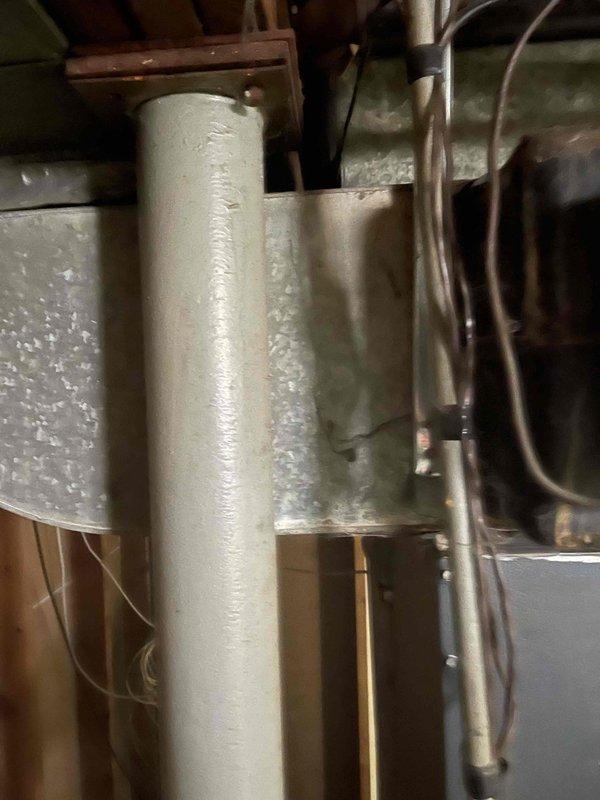 Conducted comprehensive evaluation of existing 3-ton HVAC system for replacement estimate. Inspected attic-mounted equipment revealing extensive condensation on insulated refrigerant lines and ductwork, indicating inadequate insulation and potential efficiency loss. Assessed aged basement mechanical components including deteriorated piping, weathered gas valve assembly, and compromised insulation materials. Documented current system condition showing signs of end-of-life operation and recommended complete system replacement to address moisture issues, improve energy efficiency, and ensure reliable climate control.