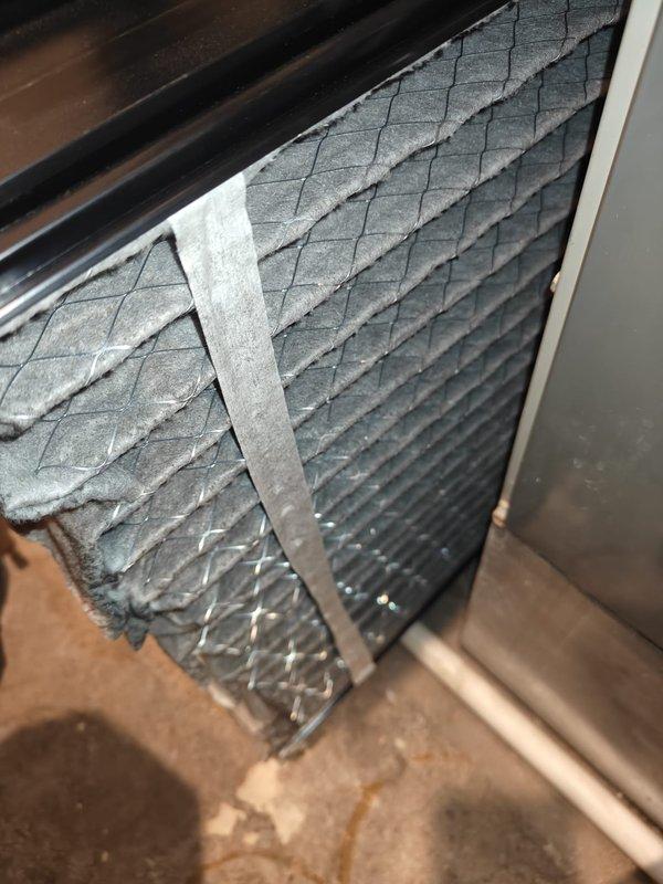 Completed 2026 cooling maintenance service on residential HVAC system. Inspected air handler unit in attic space, noting heavily soiled pleated air filter with significant dust accumulation requiring replacement. Verified system airflow and recorded supply air temperature of 71.2°F using calibrated digital thermometer. Inspected ductwork, refrigerant lines, and mechanical components for proper operation and wear. System operating within normal parameters following routine maintenance procedures.