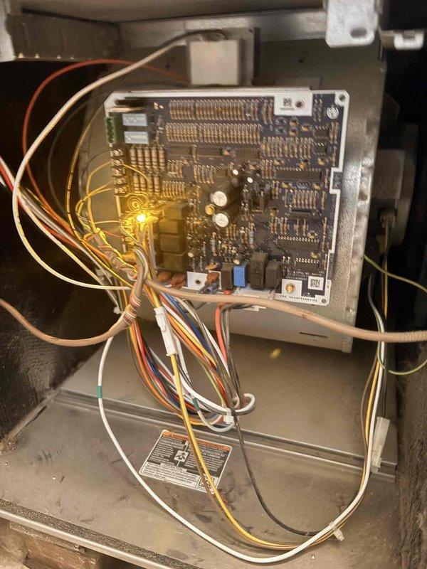 Completed 2026 cooling season first service maintenance on residential split system. Performed comprehensive system inspection including outdoor condenser unit evaluation and indoor control board assessment. Technician advised homeowner that air filter was not on-site and would need to be provided separately as an additional service item.