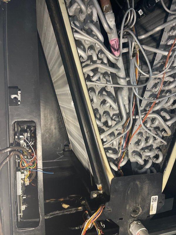 Performed comprehensive cooling maintenance on residential HVAC system. Conducted thorough inspection of evaporator coil assembly, verifying fin condition and cleanliness of heat exchanger surfaces. Tested electrical components using diagnostic multimeter, checking voltage and amperage at control board connections. Inspected all electrical wiring and terminal connections for proper installation and secure contact. Verified operation of blower motor assembly and associated components. System found to be operating within manufacturer specifications with all components functioning properly.