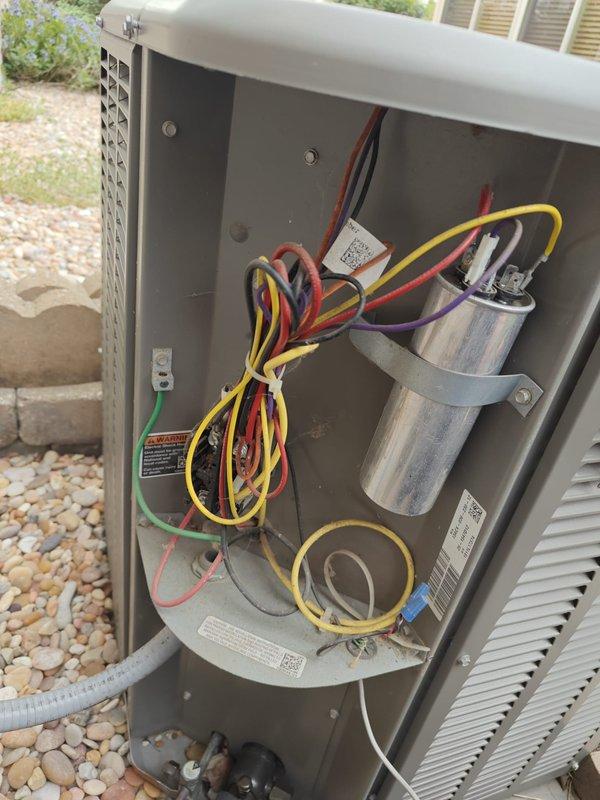 Completed routine cooling maintenance on residential air conditioning system. Performed comprehensive inspection of outdoor condenser unit, including examination of electrical components, capacitor, and wiring connections. Verified proper operation of all safety controls, checked refrigerant levels, cleaned condenser coils, and inspected air return grille and filter assembly for proper airflow.