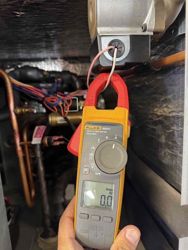 Performed comprehensive HVAC system tune-up and maintenance inspection. Conducted electrical diagnostics using calibrated clamp meter to verify proper amperage draw and system performance. Inspected all electrical connections at terminal block, confirmed secure wire terminations, and verified proper operation of all system components including Comfort Alert safety controls.