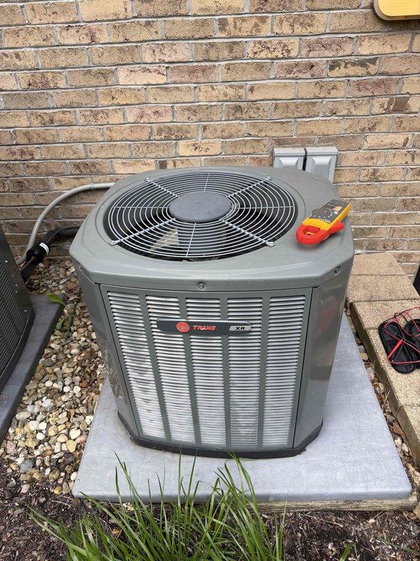 Completed cooling maintenance on multi-unit HVAC system including two units under existing maintenance agreement and one additional Trane XR unit requiring cleaning and diagnostic evaluation. Performed standard preventive maintenance procedures on covered units, inspected outdoor condenser components, and assessed control board wiring connections. The third unit was identified as requiring cleaning services and further diagnostic assessment to determine necessary repairs, with recommendation to add unit to existing preventive service agreement for ongoing coverage and repair discount eligibility.