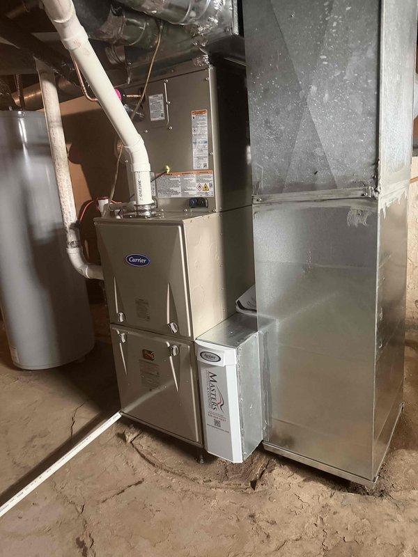 Performed startup and commissioning on newly installed Carrier HVAC system following electrical circuit installation. Verified proper operation of indoor furnace unit and outdoor condensing unit, confirmed all electrical connections were secure and functioning correctly. Tested system controls, airflow, and refrigerant cycle to ensure equipment was operating within manufacturer specifications. Unit is now fully operational and ready for service.