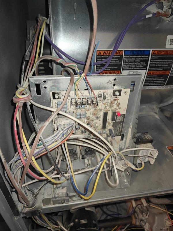 Completed preventative maintenance tune-up on HVAC system. Inspected control board, electrical connections, and blower motor assembly; noted operational system with minor dust accumulation on components. Customer reported reduced cooling performance; system currently operational but may require further diagnostic evaluation to address cooling efficiency concerns.