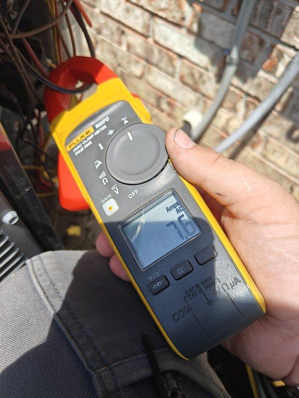 Performed comprehensive cooling system maintenance and diagnostics on residential HVAC unit. Utilized Fluke clamp meter to verify electrical measurements and current draw on system components. Inspected and tested White-Rodgers Intelli-Ignition control board, verified all wire connections at terminal blocks, checked capacitor operation, and confirmed proper communication between control components. All electrical connections secured, system operating within manufacturer specifications, and unit returned to normal cooling operation.