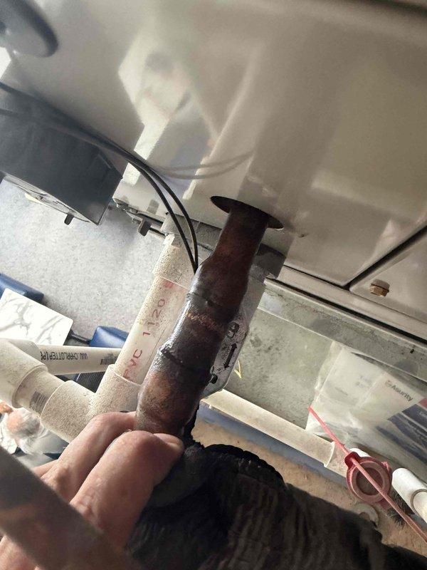 Responded to no cooling call on commercial HVAC unit experiencing freeze-up conditions. Upon inspection, discovered evaporator coil operating at -3°F, indicating severely restricted airflow. Investigation revealed heavily corroded and deteriorated suction line component requiring immediate replacement. Replaced failed rusted piping section, restored proper refrigerant flow, and verified system returned to normal operating temperatures. Unit tested and confirmed cooling properly with no further freeze-up issues.
