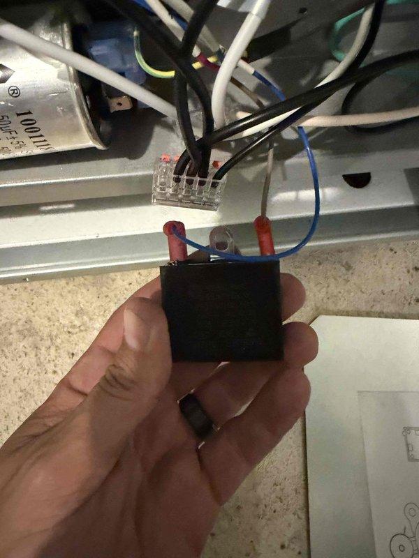 Responded to service call for non-operational dehumidifier displaying error code. Upon inspection, diagnosed failed capacitor in the dehumidifier system. Replaced defective capacitor and verified proper electrical connections to motor assembly, restoring unit to full operational status.