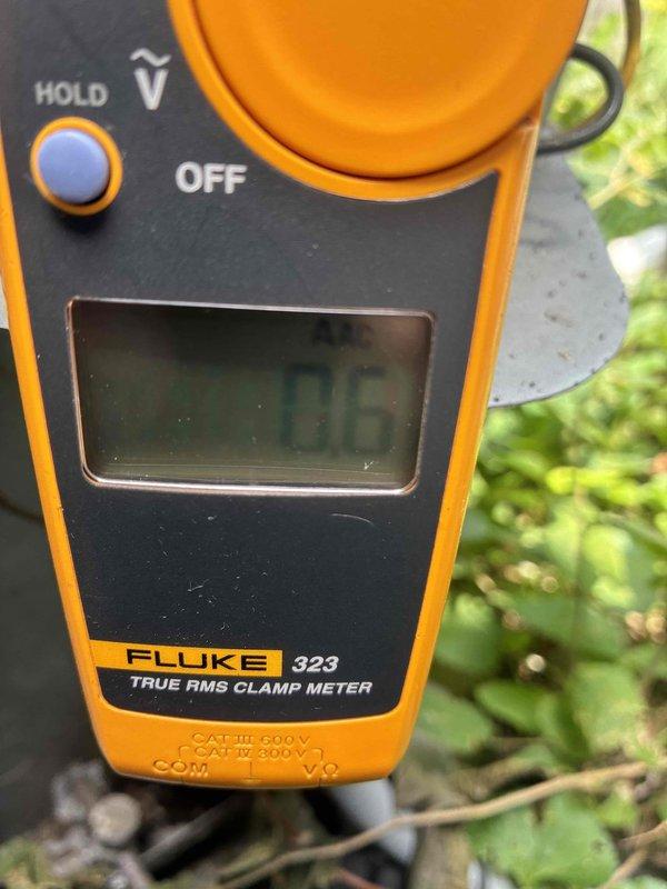 Completed comprehensive air conditioning tune-up including electrical system diagnostics and performance verification. Utilized Fluke 323 clamp meter and Fluke 116 multimeter to measure system voltage at 324.6V and confirm proper electrical operation within manufacturer specifications. All tested components operating within normal parameters.