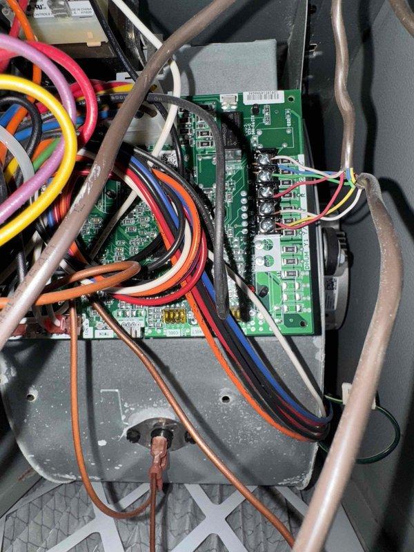 Completed first tune-up maintenance on HVAC system following November installation. Performed electrical diagnostics using clamp meter to verify proper amperage draw and voltage readings at compressor capacitor and control circuits. Inspected control board connections, verified all wiring terminations secure, and confirmed proper system operation.