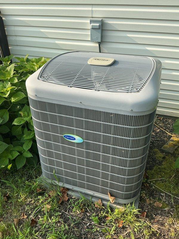 Responded to no cooling complaint on Carrier air conditioning system. Upon arrival, performed diagnostic inspection of outdoor condensing unit and indoor air handler system. Unit appeared to be in operational condition with no visible damage or component failure. Verified proper electrical connections, refrigerant lines intact, and condensate drainage system functioning. System successfully restored to normal cooling operation.