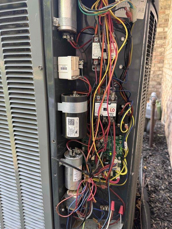 Performed comprehensive air conditioning tune-up on dual outdoor condensing units, completing all standard maintenance procedures including electrical component inspection, capacitor testing, and system performance verification. Enrolled system in preventative maintenance program to ensure ongoing optimal performance and equipment longevity.