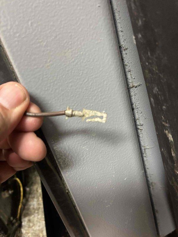 Responded to service call for geothermal system experiencing random shutdowns. Upon inspection, discovered flame sensor with damaged probe tip showing signs of corrosion and material degradation. Removed and cleaned sensor, tested system operation, and verified proper cycling without further interruptions.