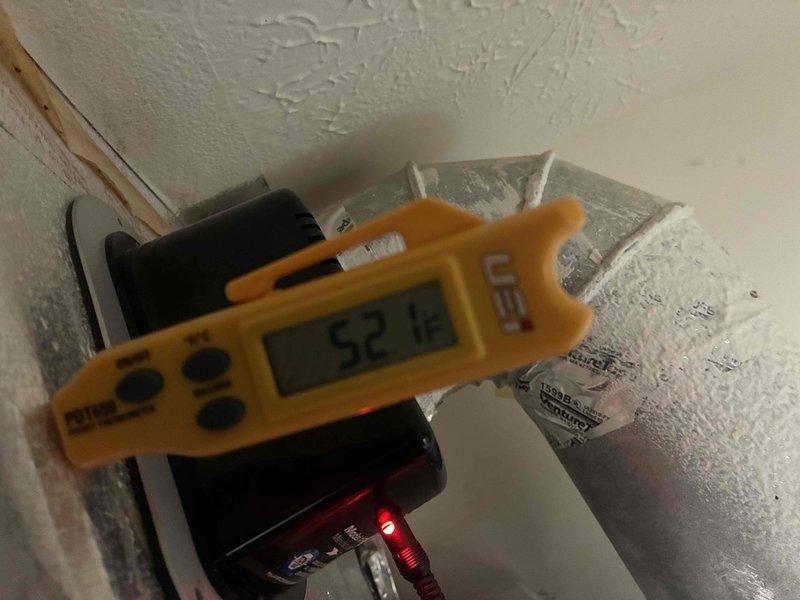 Completed routine cooling maintenance on HVAC system as part of multi-year service agreement. Performed comprehensive inspection of indoor air handler unit, verifying supply air temperature at 52.1°F which indicates proper system cooling performance. Inspected outdoor condensing unit including electrical connections, contactor, and control board, confirming all wiring terminations are secure and components are functioning within normal parameters.