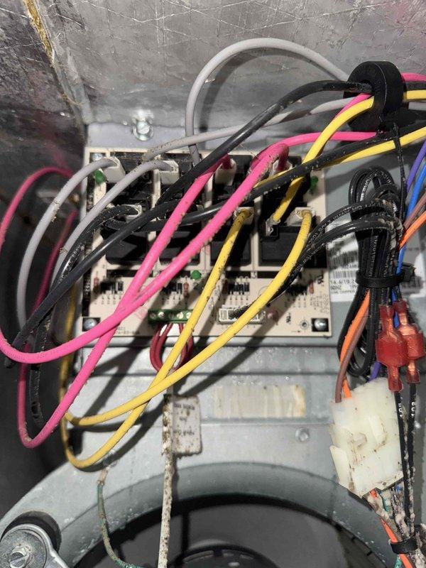 Completed scheduled cooling maintenance on geothermal HVAC system. Performed comprehensive inspection of electrical control board, wiring connections, and compressor components within equipment compartment. Utilized digital multimeter to verify electrical readings and system performance, confirming all parameters within manufacturer specifications.