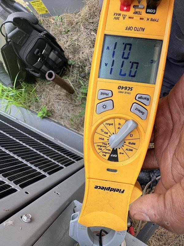 Completed first seasonal cooling maintenance on Lennox HVAC system. Performed comprehensive system inspection including temperature differential measurements across ductwork and evaporator coil, recording supply air temperatures and verifying proper airflow through flex duct runs. Tested electrical performance at outdoor condensing unit using digital multimeter, confirming voltage readings at 120V and verifying proper amperage draw on compressor circuit. System operating within normal parameters with no deficiencies noted.