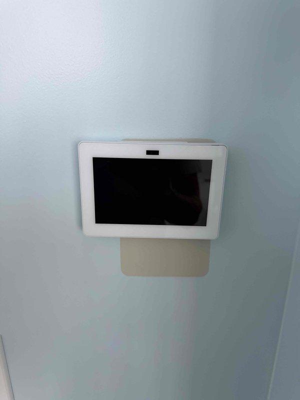 Responded to service callback for recently installed thermostat displaying blank screen. Upon arrival, removed thermostat from wall mount and inspected internal circuit board and wiring connections. Identified power supply issue preventing display from functioning properly. Reconnected wiring harness, verified proper voltage at terminals, and reinstalled thermostat to wall plate. Confirmed display powered on correctly and all system functions operational before departure.