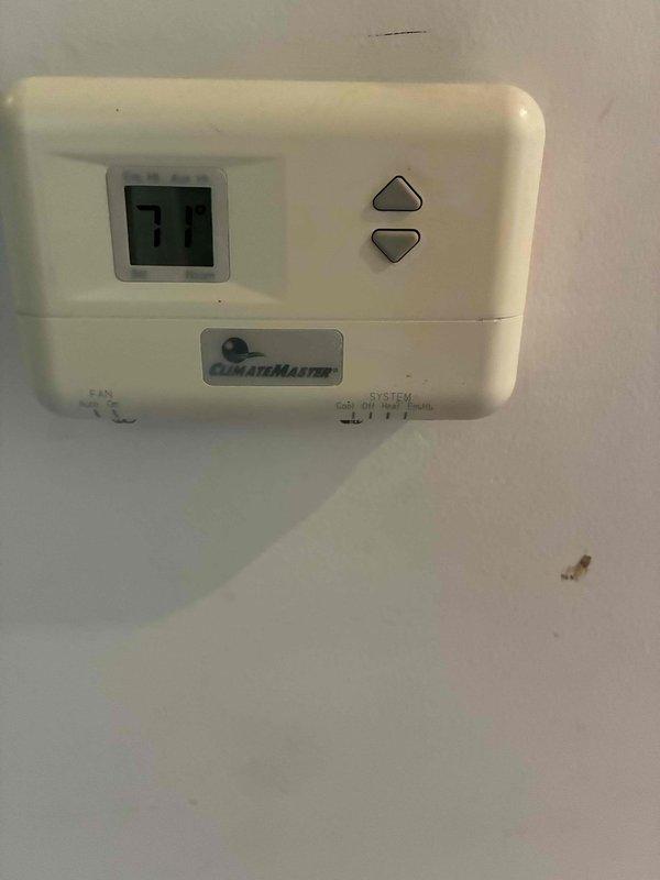 Completed geothermal system replacement estimate for residential property. Evaluated existing ClimateMaster geothermal heat pump system, including indoor air handler with blower motor assembly and heat exchanger components, along with existing digital thermostat controls. Documented current equipment configuration and provided comprehensive replacement recommendations for upgraded geothermal HVAC system.