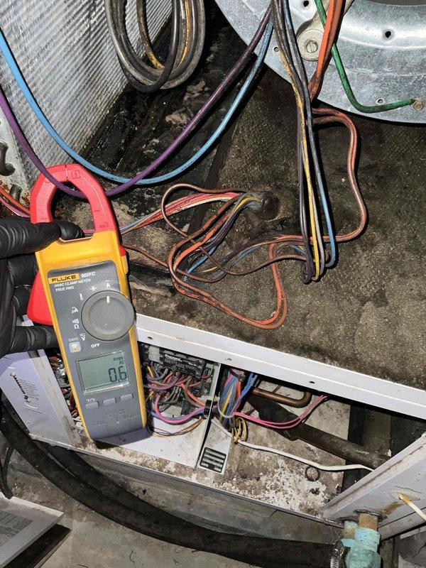 Completed comprehensive Super Tune-Up on geothermal heat pump system. Performed electrical diagnostics using clamp meter to verify amperage draws and system performance, inspected ground loop piping connections and insulation integrity, and evaluated all electrical connections and control wiring. All components found operating within normal parameters with no issues identified during inspection.