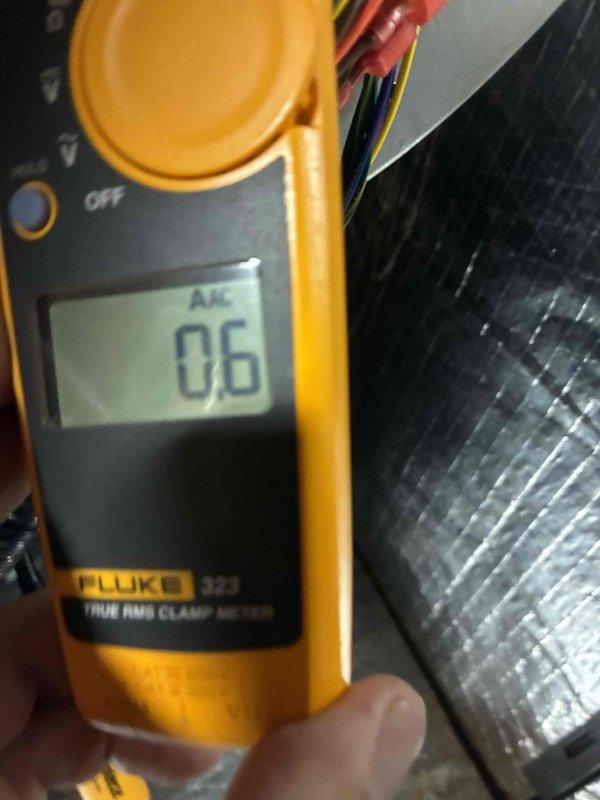 Completed scheduled cooling maintenance on geothermal system. Performed electrical diagnostics using clamp meter, recording amperage draw of 0.6 amps on system components. Verified system pressures using calibrated gauge, confirming readings within manufacturer specifications for proper refrigerant charge and operational efficiency.