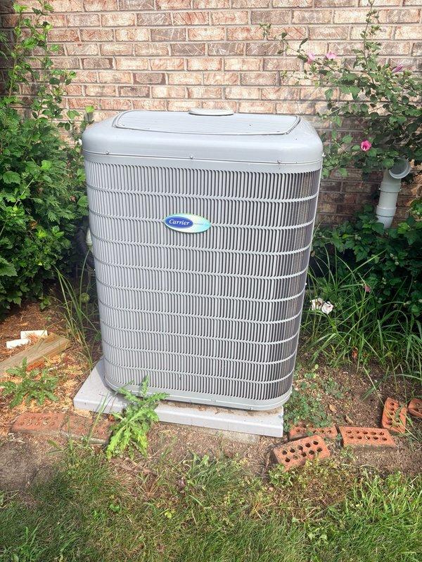 Completed scheduled cooling maintenance on residential Carrier air conditioning system. Performed comprehensive inspection of outdoor condenser unit, verified proper operation of control boards and electronic components with all LED indicators functioning normally, and documented system condition with photographic records. Unit operating within manufacturer specifications with no immediate service needs identified.