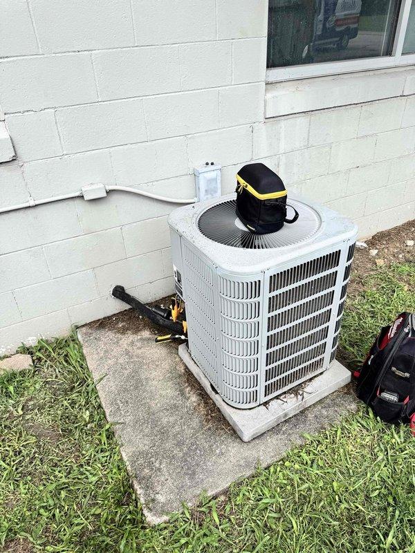 Returned to property to complete system flush on HVAC equipment. Successfully flushed refrigerant lines and verified proper system operation on both indoor furnace unit and outdoor condenser unit. All components tested and confirmed to be operating within normal parameters upon completion of flush procedure.