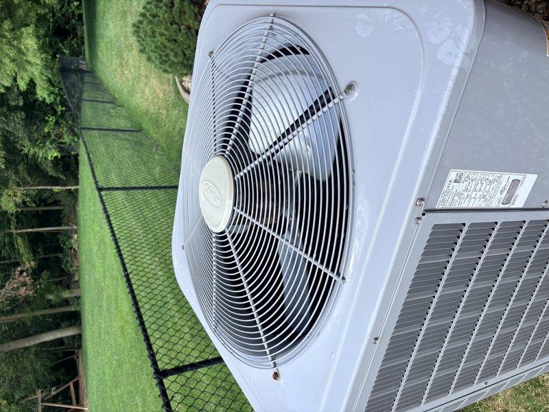 Completed scheduled preventative maintenance on residential cooling system. Performed comprehensive inspection of outdoor condensing unit, verified proper fan operation and checked overall equipment condition. Replaced indoor air filter with new pleated media filter to ensure optimal airflow and system efficiency.