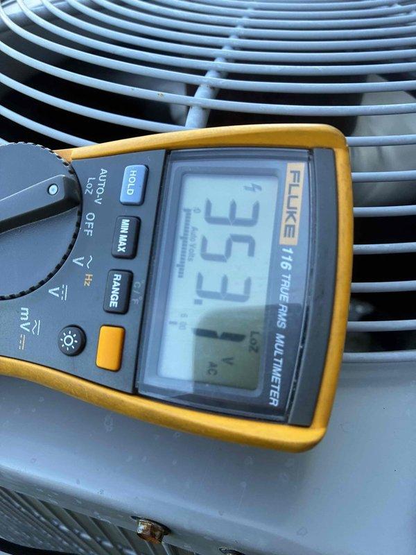Completed scheduled cooling maintenance visit on residential HVAC system. Performed comprehensive inspection of outdoor condenser unit including electrical testing with Fluke 376 multimeter to verify proper amperage draw and system performance. Inspected condenser coil fins for debris and airflow obstruction, examined ductwork and mounting hardware in attic space, and verified all components were operating within manufacturer specifications. System found to be functioning properly with no deficiencies noted.