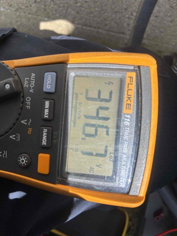 Completed comprehensive cooling system maintenance inspection and diagnostics. Utilized digital multimeter to verify electrical readings and system performance parameters, confirming proper voltage and amperage levels throughout the unit. All HVAC components tested and operating within manufacturer specifications at time of service.