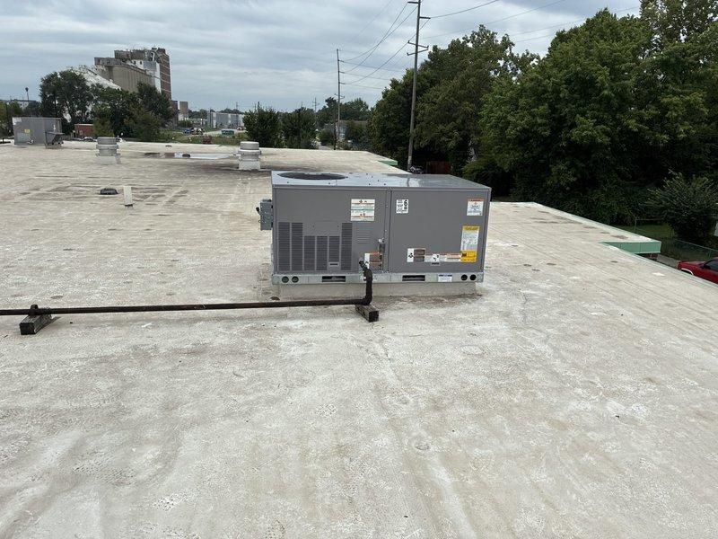 Successfully completed installation of two Carrier 4-ton gas rooftop package units (RTUs) for a commercial facility. Utilized crane service to position both units onto existing roof curbs, reconnected all existing ductwork, and restored high and low voltage electrical connections including thermostats and control systems. Removed and properly disposed of old equipment, performed all startup procedures, and verified proper system operation with full 5-year parts and 1-year labor warranty coverage.