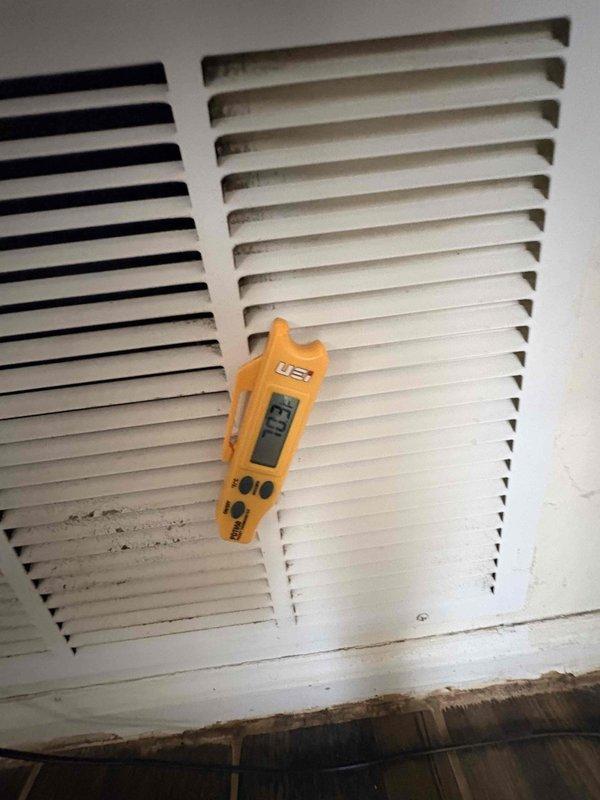 Responded to humidity concerns by performing comprehensive system evaluation. Conducted electrical diagnostics on outdoor condenser unit using digital multimeter to verify proper operation and compressor performance. Inspected indoor ventilation grilles and performed airflow measurements to assess ductwork system efficiency and identify potential humidity control issues.