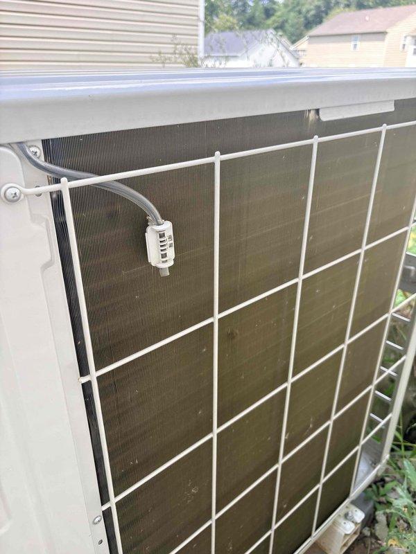Completed annual cooling maintenance on residential air conditioning system. Performed comprehensive inspection of indoor evaporator coil, confirming proper fin condition and airflow through heat exchanger assembly. Inspected outdoor condenser unit, verified protective grille and wire grid framework securely mounted with sensor and electrical components properly attached. System operating within normal parameters with all components functioning as designed.